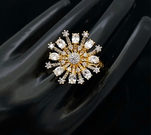 Elegant Trendy Best Quality <b>Gold</b> Finish Stylish <b>Ring</b> For Function And Party Wedding Wear Collection For Women And Girls For Wear - Product Image 2