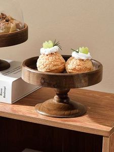 Meilleur support à gâteau en bois de qualité supérieure support de tour à cupcakes rustique plateau à plusieurs niveaux présentoir à gâteau rond en bois - Product Image 2