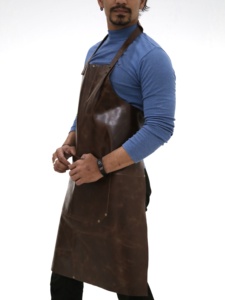 ผ้ากันเปื้อนหนังสำหรับทำงานในร้านกาแฟสำหรับผู้หญิงผู้ชายผ้ากันเปื้อนหนังสำหรับทำงานช่างไม้ - Product Image 6