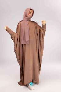 Nouveau prix de gros solide élégant Abaya chauve-souris robe islamique femme musulmane vêtements tailles personnalisées Bisht Abaya - Product Image 5