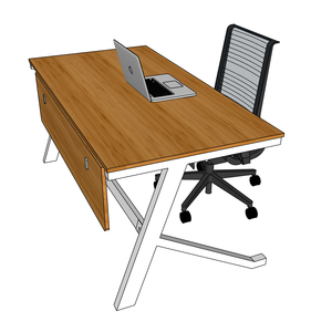 YBamboo BFYB007 160x80cm Simple Design Ergonomic <b>Computer</b> <b>Desk</b> Wooden Table with Adjustable Iron Legs for Hotel or Home Office - Product Image 4