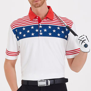 Polo de Golf en blanco para hombre de 100% poliéster, camisetas polo informales de manga corta con logotipo bordado liso - Product Image 6