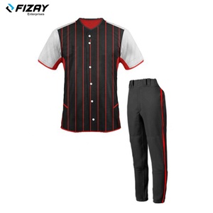Vente en gros Ensemble d'uniformes de baseball et softball pour hommes de haute qualité Meilleurs designs pour jeunes Maillots de softball à impression personnalisée Bouton sublimé - Product Image 2