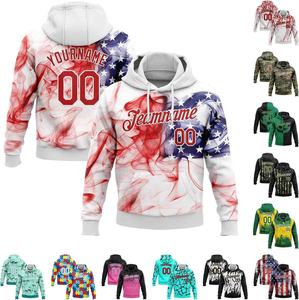 Sudaderas con capucha de béisbol hombres jóvenes mujeres moda personalizada deportes equipo atlético desgaste pulóver sublimado Sudadera con capucha - Product Image 6