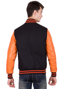 Chaqueta universitaria de lana con logotipo personalizado de alta calidad para hombre, tipo de cierre, bolsillos con botones, chaqueta Bomber de béisbol universitaria Letterman - Product Image 2