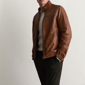 Chaqueta de cuero de PU estilo motorista Vintage para hombre-Diseño ligero duradero con cuello levantado-chaqueta de cuero para hombre - Product Image 5