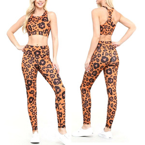 Nuevo Conjunto Deportivo de Yoga para Mujer, Talla Grande, Sin Costuras, Cintura Alta, Logotipo Frontal, 2 Piezas - Product Image 1