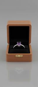 Bague en argent 925 avec améthyste taille poire, design minimaliste chrétien, faite à la main, authentique, pour fiançailles, mariage, anniversaire ou cadeau de fête - Product Image 5