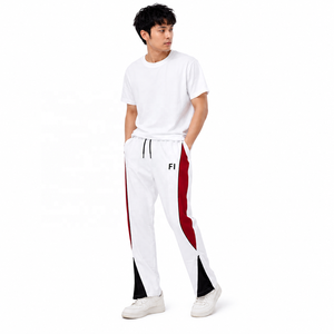 Custom Sports <b>Trousers</b> <b>Elastic</b> <b>Waist</b> Side Pocket Straight Leg Color Block Training Jogger men's pants Wholesale Bulk Supplier - Product Image 1