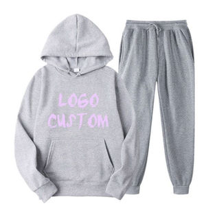 Streetwear pour hommes 2 pièces ensemble respirant grande taille pantalons de survêtement évasés empilés survêtement survêtement à capuche personnalisé pour OEM - Product Image 4