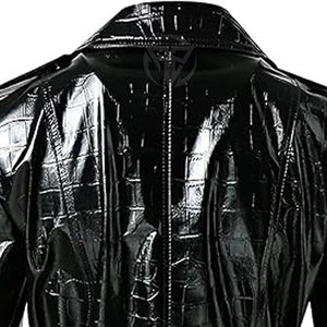 Nouveau stock Veste en cuir gaufré pour femme - Hiver Tricoté Respirant Léger Écologique avec texture détaillée et confort - Product Image 6