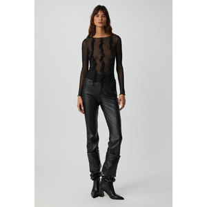 Blusa Ajustada de Tul Transparente con Volantes para Mujer, Marca GRIMELANGE - Product Image 2