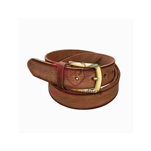 Cinturones de cuero de vaca personalizables de alta calidad para hombres con logotipo de etiqueta privada de acero para hebilla Producto de cuero genuino - Product Image 1