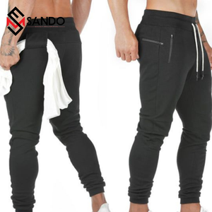 กางเกงออกกำลังกายขายาวสำหรับผู้ชาย,กางเกงออกกำลังกายแบบใส่วิ่งเลือกโลโก้ได้ตามต้องการ - Product Image 3