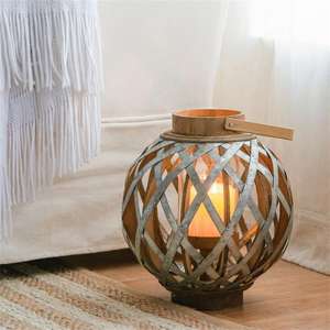 Bougeoir en métal et en bois de qualité supérieure design vintage forme et taille personnalisées utilisation dans le désherbage des événements de fête - Product Image 1