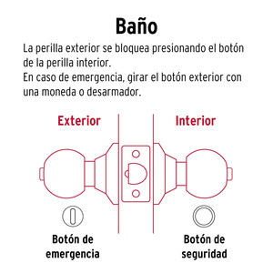 Blocco a 3 sfere, cilindro, bagno, nero, blister, base - Product Image 2