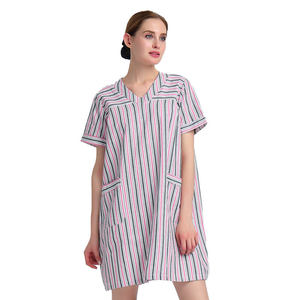 Traje de enfermería unisex reutilizable, bata de hospital de tamaño mediano a XL con mangas cortas, bata de paciente para uso médico de maternidad - Product Image 6