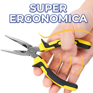 Kit di Pinze Multifunzione per Elettricisti, Pinze a Becco Lungo in Acciaio al Carbonio, Utensili Fai-da-Te con Superficie Dentellata per Spellatura OEM - Product Image 4