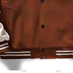 Chaqueta Varsity Reversible Personalizada para Hombre con Bordado de Letras, Parches de Chenille, Cintas y Cuero, Estilo Bomber y Streetwear - Product Image 5