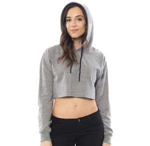 Sudaderas con Capucha Cortas de Algodón y Poliéster para Gimnasio y Fitness, con Estampado Personalizado para Mujer - Product Image 5