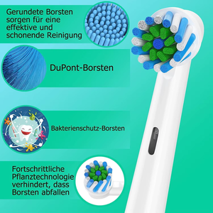 360 Degree Rotating <b>Round</b> 4-Piece Dupont Oral <b>Brush</b> Refills for Electric Toothbrush Household Use - Product Image 5