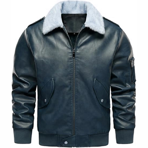 Veste zippée en cuir véritable pour homme KANDARI SPORTS, imperméable, respirante, avec patch brodé, écologique, prête pour l'hiver - Product Image 1