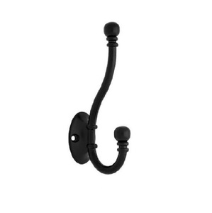 Crochet mural antique à double ombrage en métal argenté avec un design élégant, parfait pour la décoration de bureau à domicile et le rangement élégant - Product Image 2