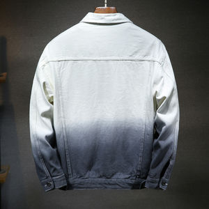 OEM venta al por mayor de logotipo personalizado Delgado manga larga Tie Dye impreso chaqueta negro blanco Jean chaqueta para los hombres con estilo Super chaquetas de moda - Product Image 2