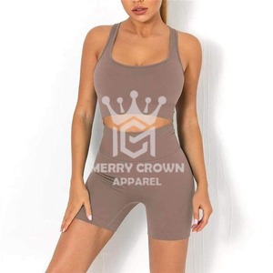 เซ็ต2ชิ้นสำหรับผู้หญิงชุดเสื้อผ้าลำลองแบบสั้นและสีล้วนทำจากผ้าฝ้าย - Product Image 1