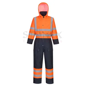 Hooded Industrial Workwear Uniforms Men Coverall For Work Full Cover Body Dress For Workers