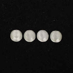 7ชิ้นตาแมวแท้ธรรมชาติอัญมณีหลวม4x6มม. รูปไข่ตัดสีขาว4CTS สำหรับทำเครื่องประดับ - Product Image 2