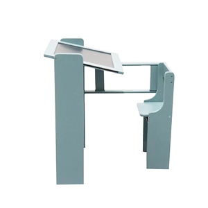 Tables pour enfants WELL HOME, bureau pliable vert avec tableau noir - Product Image 4