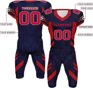 Vente en gros de qualité supérieure, uniforme de football américain personnalisé pour les jeunes, uniforme de club, logo personnalisé, couleurs et taille OEM - Product Image 2