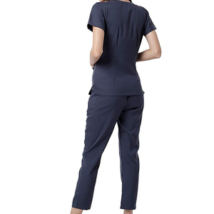 Conjunto de uniformes de enfermera de poliéster con estilo y cómodos unisex al por mayor uniformes de tela de Jersey de trabajo de enfermería para el cuidado de la salud del hospital - Product Image 4