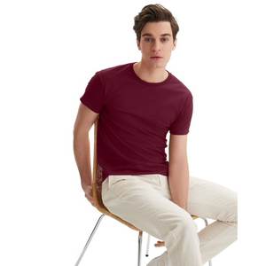 Camiseta de algodón para hombre, camiseta de Color sólido, Camiseta básica informal con cuello redondo para hombre, camisetas clásicas de alta calidad para hombre - Product Image 5