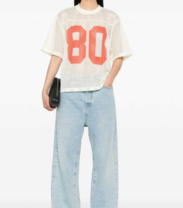 เสื้อเจอร์ซีย์แนวกีฬาย้อนยุคสำหรับผู้ชายเสื้อรักบี้ระบายอากาศทรงหลวมทำจากตาข่ายโพลีเอสเตอร์100 - Product Image 3