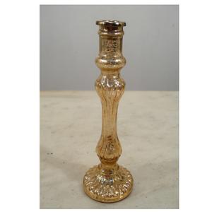 Portavelas de pilar de cristal de mercurio plateado para mesa decorativa para el hogar - Product Image 2