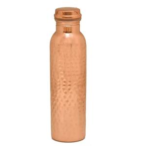 Health Benefits Handcrafted Pure Copper Water Bottle 950 ML | 2 Copper <b>Glass</b> <b>Set</b> | Leakproof Jointless Hammered Design - Product Image 3