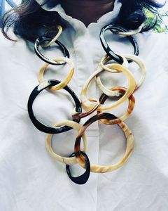 Hecho a mano recién llegado collar de cuerno de buey de búfalo pulido estilo Animal hueso joyería diseño Natural cuentas mujeres niñas boda - Product Image 5