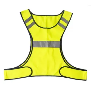 Security Safety Reflective Vest Side Zip 9 Pockets Kids Clothing Engineer Work Wear Jacket