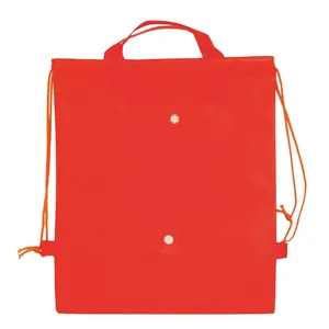 Sac à dos pliable personnalisé Roseau, sacs de sport promotionnels à cordon avec gadgets personnalisés - Product Image 4