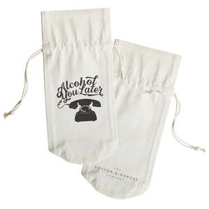 Later Alcohol You Cotton Canvas <b>Wine</b> <b>Bag</b> As a Stylish Gift <b>Bag</b> - Product Image 2