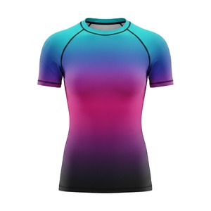 เสื้อรัดกล้ามเนื้อแบบซับลิเมชั่นสั่งทำพิเศษ ผู้ผลิต OEM รับผลิตแบรนด์ส่วนตัว เสื้อคอมเพรสชั่นสำหรับ MMA BJJ ยิวยิตสู ชุดฝึกซ้อมกีฬาสำหรับผู้ชาย - Product Image 1