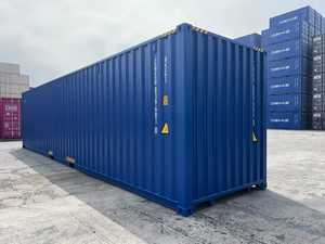 Contenedor de Carga Seca Estándar de 40 Pies, Contenedor de Almacenamiento de Carga de Uso General de Acero Azul con Esquinas ISO - Product Image 1