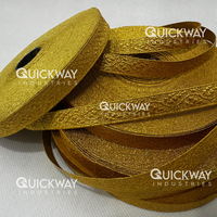 Qualité supérieure 25mm fil d'or dentelle vélin 2 gallons tresse tresses métalliques ruban à coudre or rang rayures passementerie