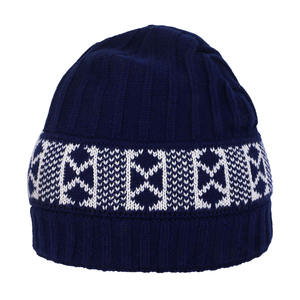 Bonnet tricoté en laine unisexe de haute qualité pour l'hiver Bonnets unis tricotés de haute qualité avec impression numérique - Product Image 6