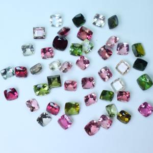 Turmalina Multicolor de Alta Calidad, Corte Cojín de 7x8 mm, Gema Suelta Natural Pulida para Fabricación de Joyas, Proveedor - Product Image 3