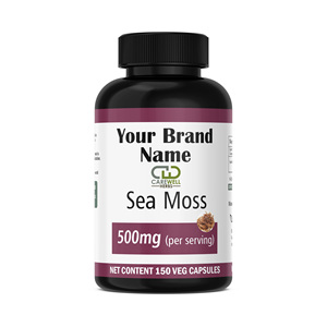 Cápsulas Herbales de Musgo Marino Orgánico de 500 mg, Cápsulas de Musgo Marino de Marca Privada OEM, Suplementos Herbales para el Sistema Inmunológico - Product Image 1