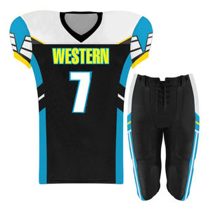 Uniforme de football américain pour adultes pas cher, respirant, court, sublimé, logo personnalisé, impression graphique, vêtements de sport, prix d'usine, vente en gros - Product Image 5