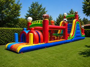 สนามเด็กเล่นเป่าลมขนาดใหญ่ 12x3.5x4 เมตร - สไลเดอร์เป่าลม PVC สำหรับมืออาชีพ - ได้มาตรฐานยุโรป - Product Image 1